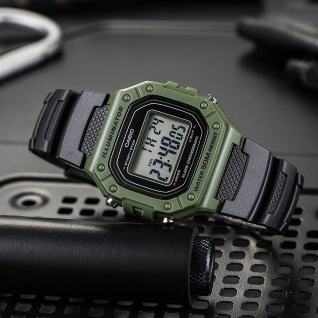 ZEGAREK MĘSKI CASIO W-218H-3A + BOX