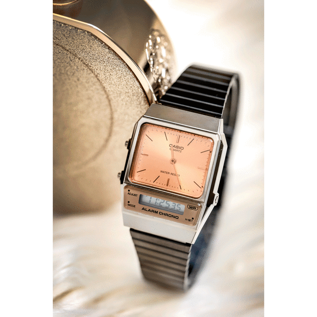 ZEGAREK UNISEX CASIO Vintage Dual Time AQ-800ECGG-4ADF + BOX