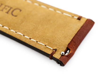 W89 brown leather watch strap - 20mm