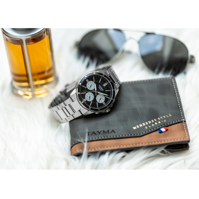 CASIO MEN'S WATCH MTP-1374D-1A3 (zd063i) + BOX