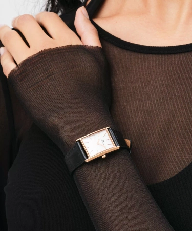 ZEGAREK DAMSKI DANIEL WELLINGTON Bound Black Crocodile Rose Gold  DW00100693 + BOX
