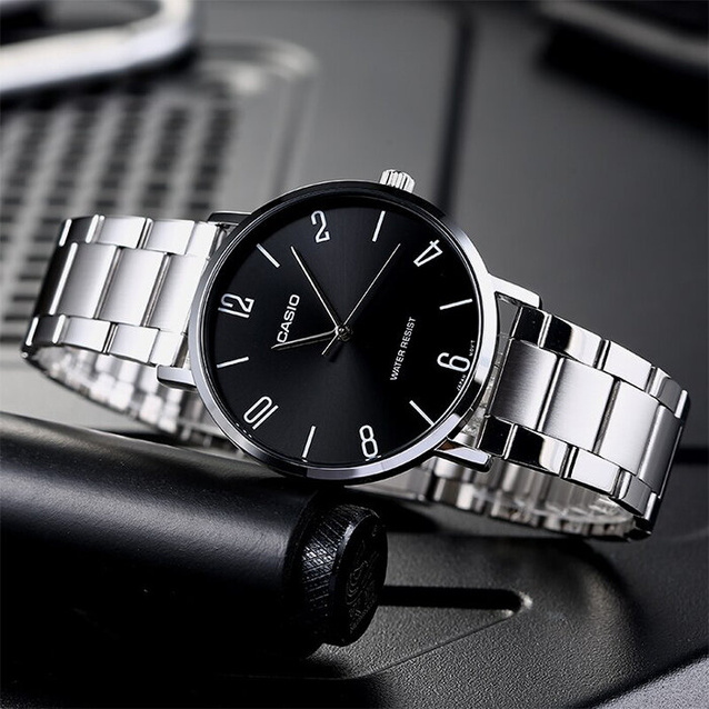CASIO MEN'S WATCH MTP-VT01D-1B2 (zd165i) + BOX