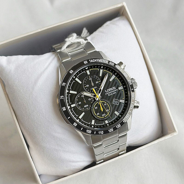 Men's Lorus Chronograph 45 mm RM397HX9 + BOX watch