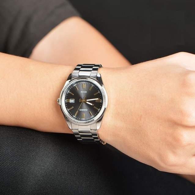 CASIO MEN'S WATCH MTP-1302D-1A2 (zd072b) + BOX