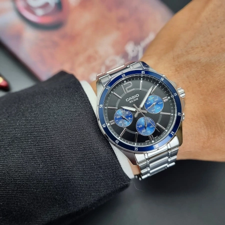 CASIO MEN'S WATCH MTP-1374D-2AV (zd063c) + BOX