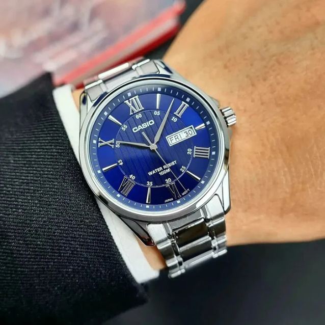 CASIO MEN'S WATCH MTP-1384D-2A + BOX