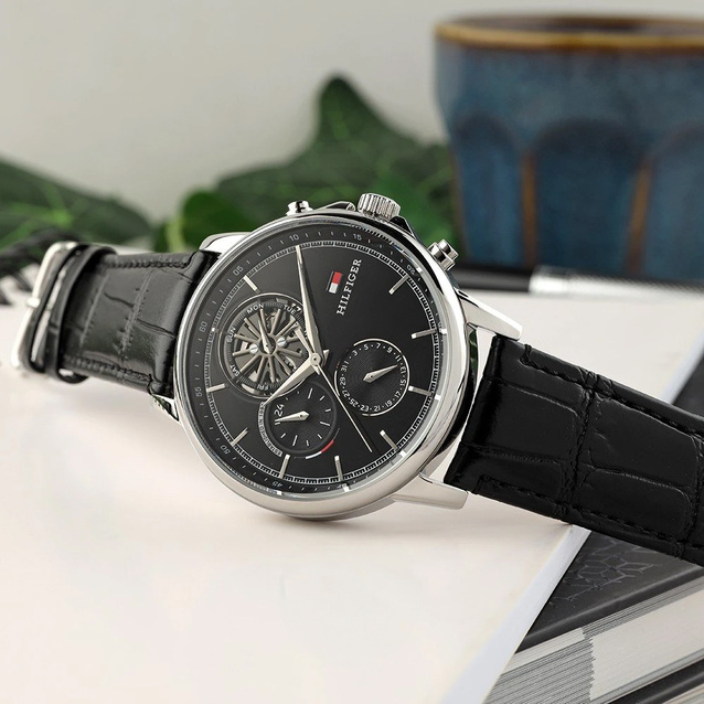 TOMMY HILFIGER MEN'S WATCH 1710605 Steward Open Heart + BOX