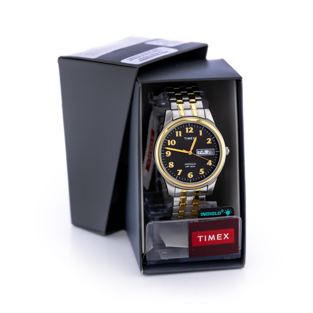 TIMEX Charles Two-Tone Men's Watch T26481 INDIGLO + BOX