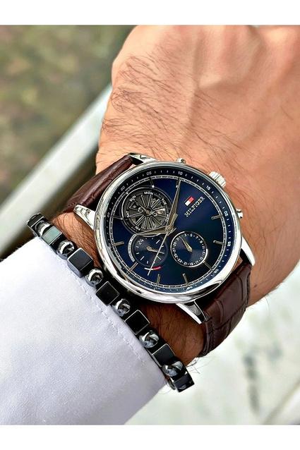 TOMMY HILFIGER MEN'S WATCH 1710629 Steward Open Heart + BOX