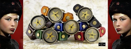 ZEGAREK DAMSKI TAYMA - RETRO PUNK 27 -czerwony (zx583a)