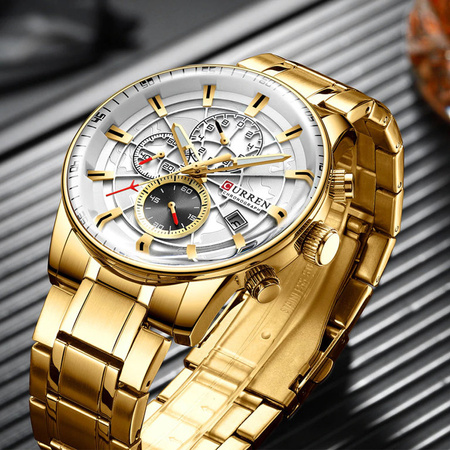 MEN'S WATCH CURREN 8362 (zc017c) CHRONOGRAPH +BOX