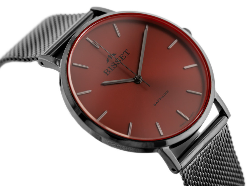 ZEGAREK DAMSKI BISSET BSBF33 (zb579o) - SZAFIROWE SZKŁO
