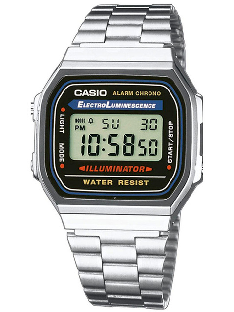 ZEGAREK UNISEX CASIO A168WA-1W - VINTAGE + BOX