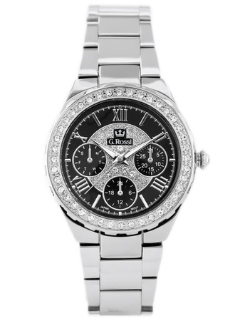 G. ROSSI WATCH - ALORE (zg646d) silver/black + BOX