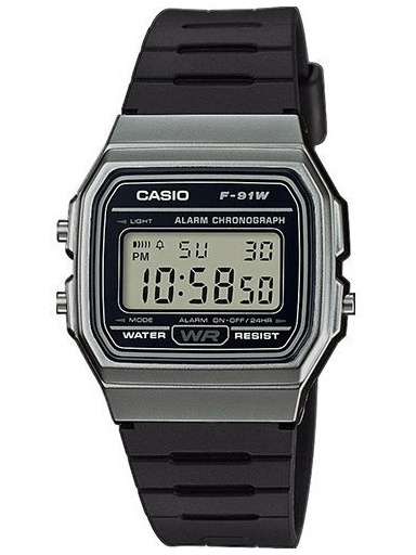 CASIO MEN'S WATCH F-91WM-1BDF (zd102d) + BOX