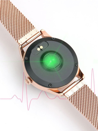 SMARTWATCH DAMSKI G. Rossi G.RSWBF1-4D2-2 rosegold/black (sg001f) + DODATKOWY PASEK
