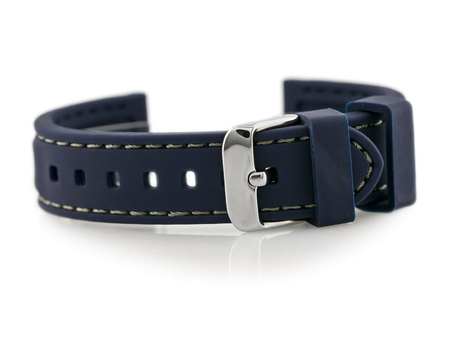 903N rubber watch strap - stitched - 18mm