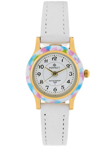 ZEGAREK KOMUNIJNY DZIECIĘCY PERFECT LP195-06 - biały/złoty + BOX