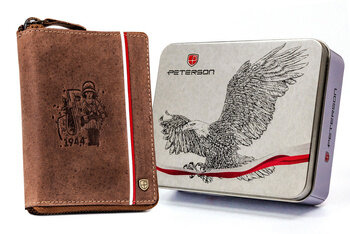 Pojemny, skórzany portfel męski z systemem RFID - Peterson