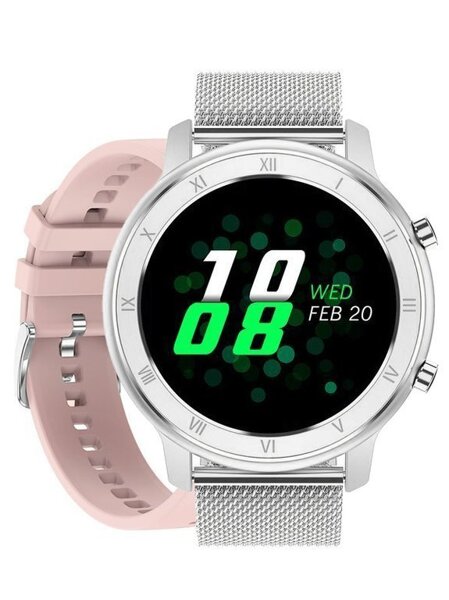 SMARTWATCH DAMSKI Pacific 17-2 Bransoleta - srebrna + dodatkowy PASEK (sy010b)