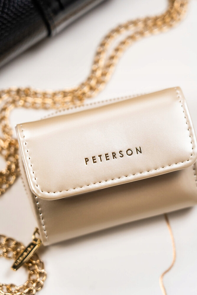 Elegancki portfel damski z lakierowanej skóry ekologicznej - Peterson