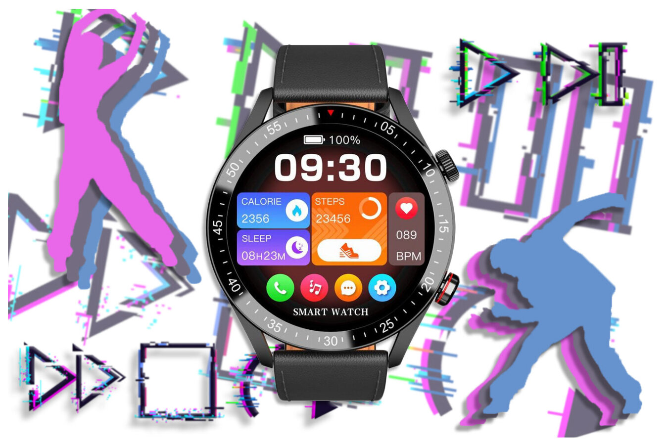 SMARTWATCH MĘSKI GRAVITY GT4-4 - WYKONYWANIE POŁĄCZEŃ, KROKOMIERZ (sg023d)