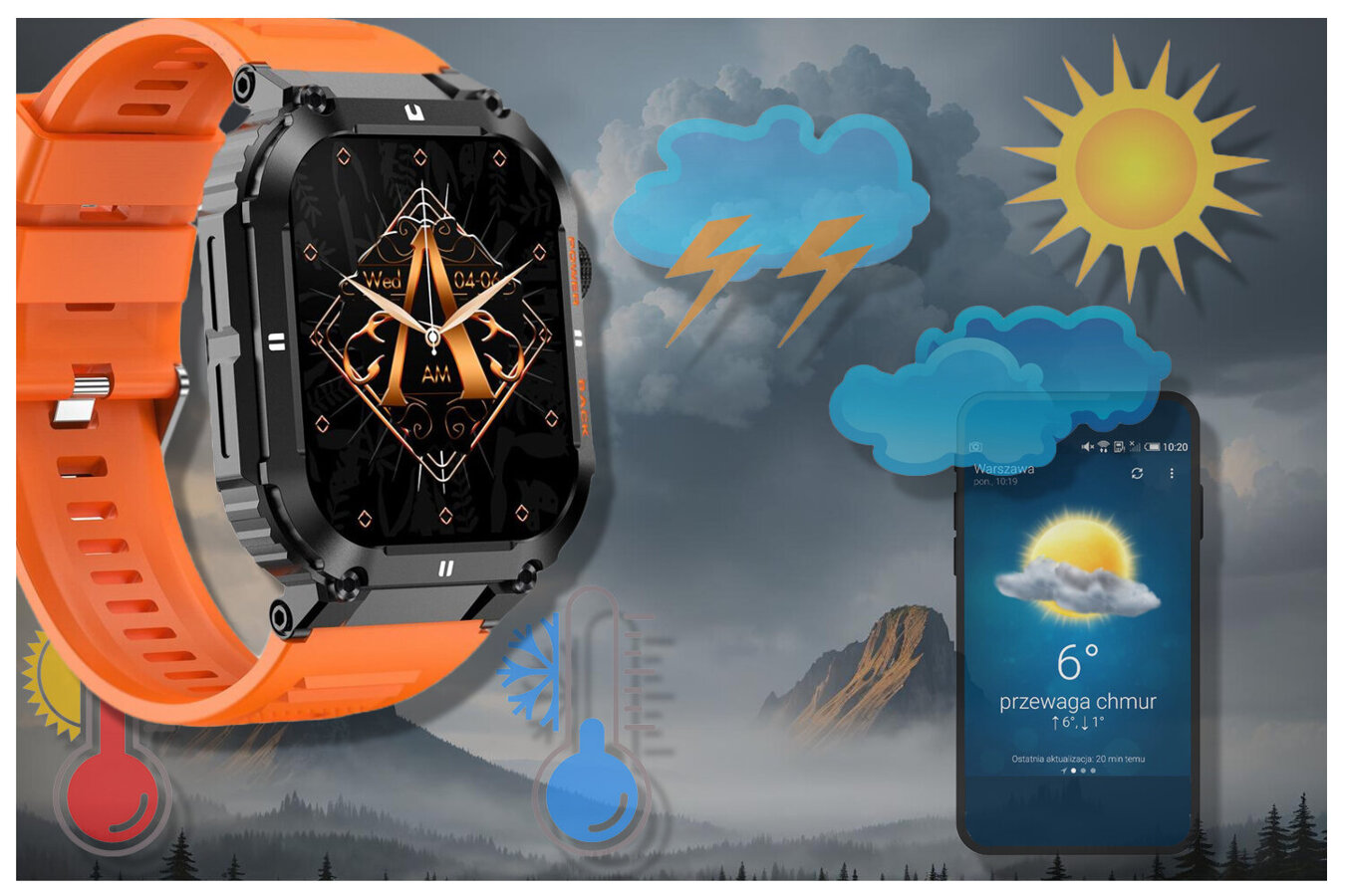 SMARTWATCH MĘSKI GRAVITY GT6-3 - WYKONYWANIE POŁĄCZEŃ, MONITOR SNU (sg020c)