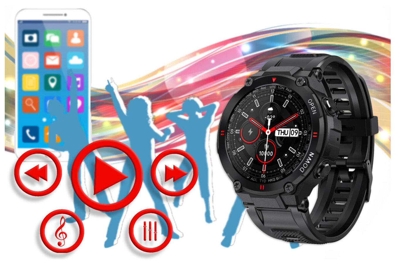 SMARTWATCH MĘSKI GRAVITY GT7-1 - WYKONYWANIE POŁĄCZEŃ (sg016a)