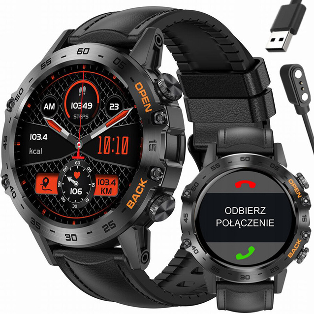 SMARTWATCH MĘSKI GRAVITY GT9-5 - WYKONYWANIE POŁĄCZEŃ, CIŚNIENIOMIERZ (sg021e)