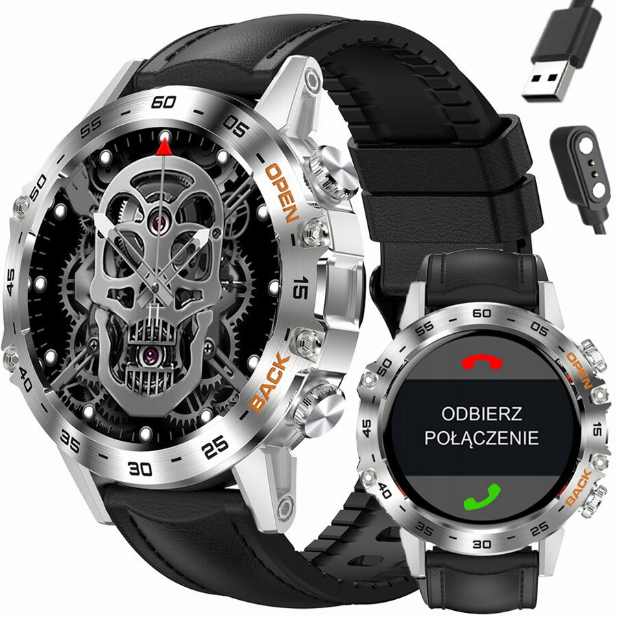 SMARTWATCH MĘSKI GRAVITY GT9-6 - WYKONYWANIE POŁĄCZEŃ, CIŚNIENIOMIERZ (sg021f)