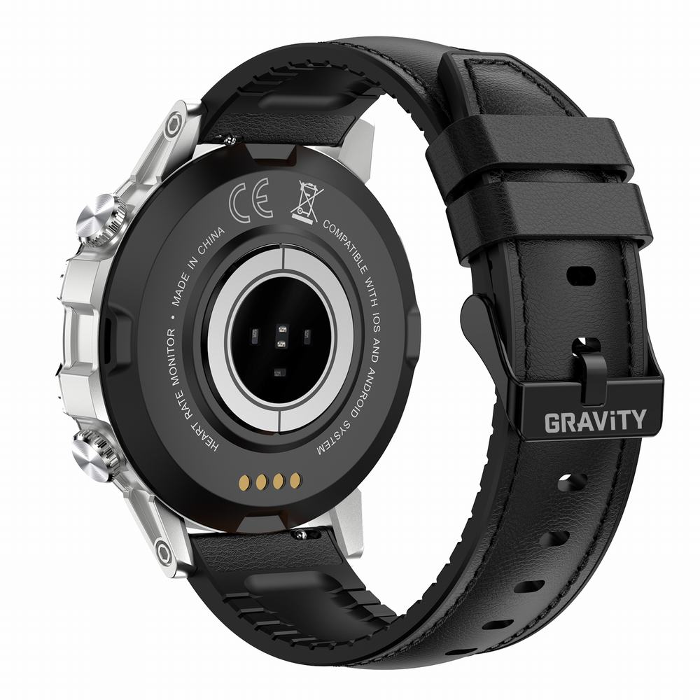 SMARTWATCH MĘSKI GRAVITY GT9-6 - WYKONYWANIE POŁĄCZEŃ, CIŚNIENIOMIERZ (sg021f)