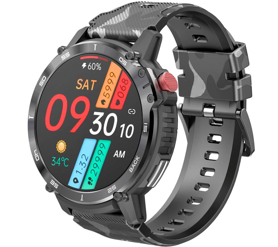 SMARTWATCH MĘSKI Rubicon RNCF08 - WYKONYWANIE POŁĄCZEŃ - BLUETOOTH CALL - ODTWARZACZ MP3 4GB (sr053a)