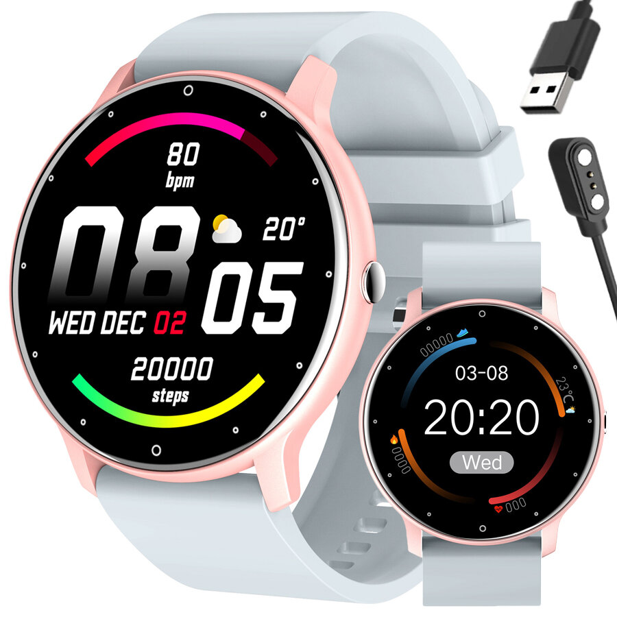 SMARTWATCH UNISEX GRAVITY GT1-8 - PULSOMETR, WŁASNE TARCZE (sg015h)