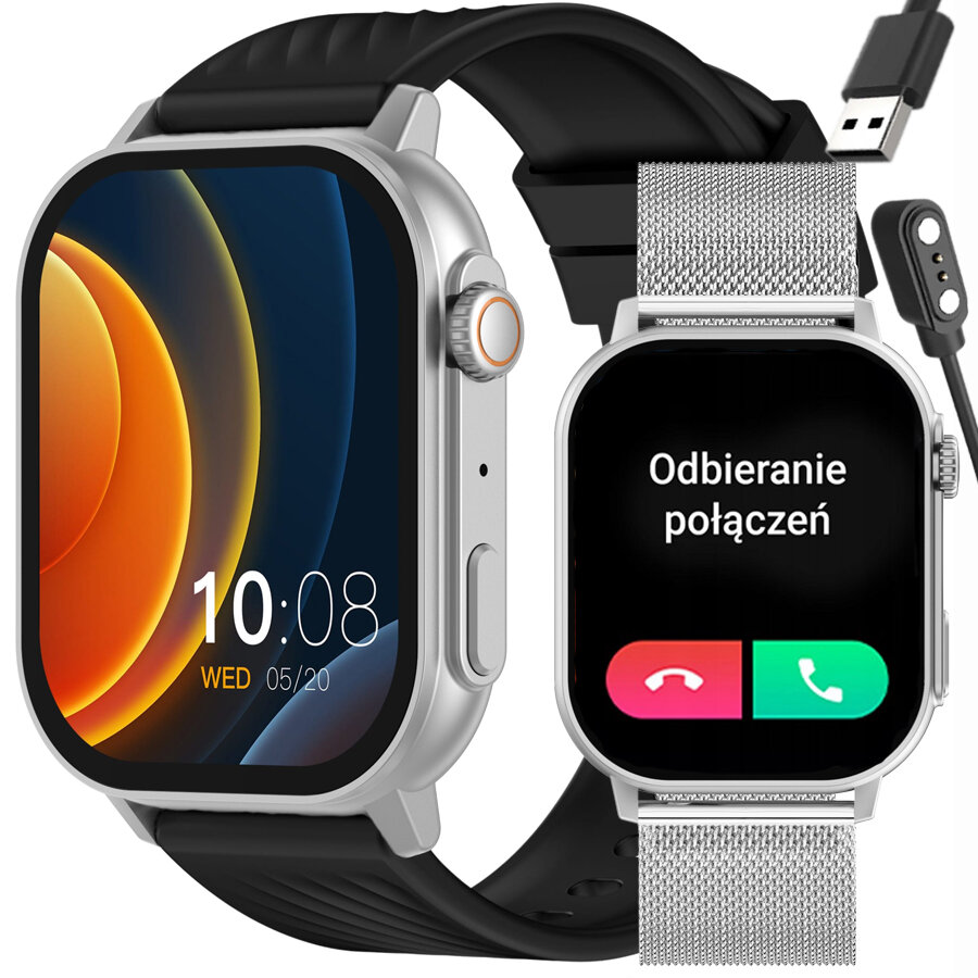 SMARTWATCH UNISEX GRAVITY GT15-9 - ROZMOWY BLUETOOTH, DODATKOWY PASEK (sg029i)