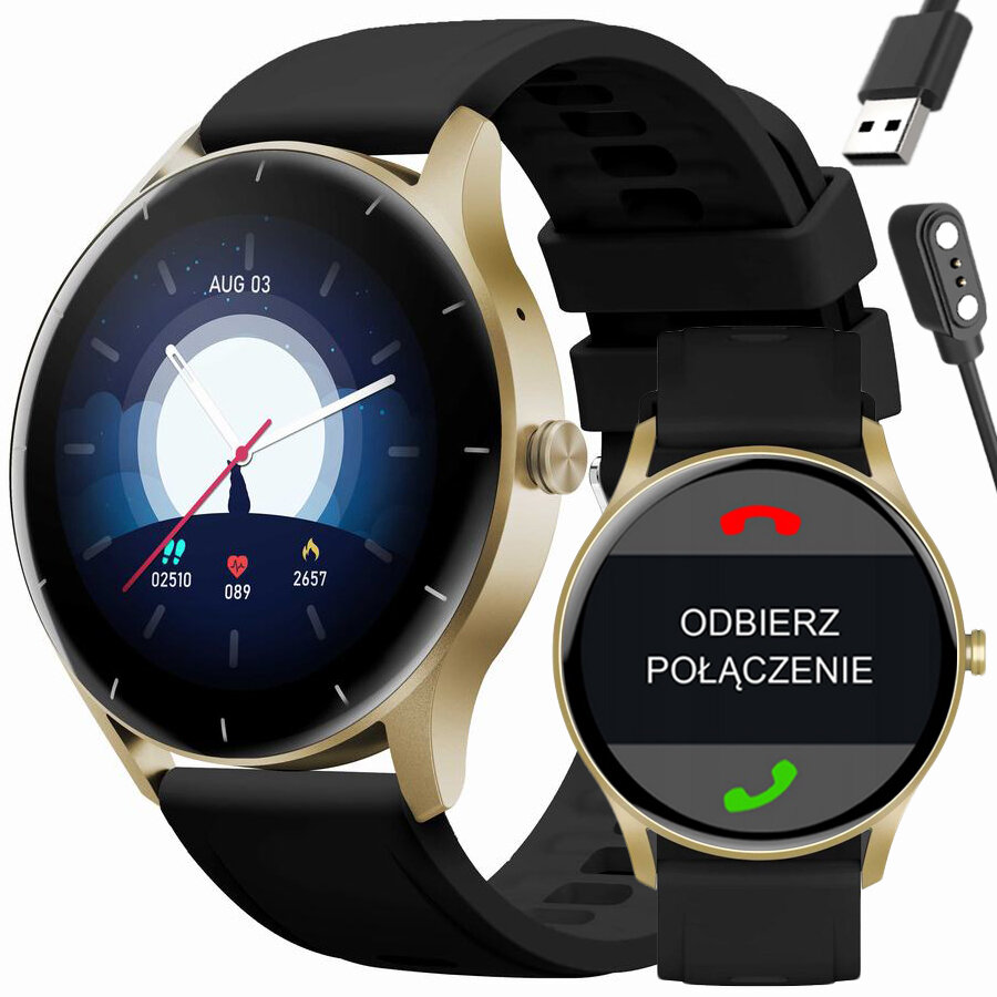 SMARTWATCH UNISEX GRAVITY GT2-3 - ROZMOWY BLUETOOTH, WŁASNE TARCZE (sg019c)