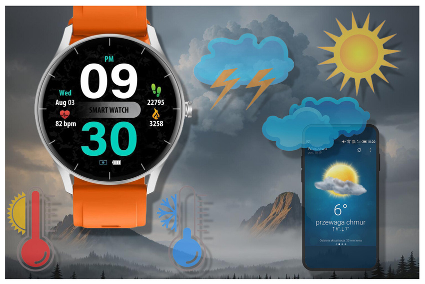 SMARTWATCH UNISEX GRAVITY GT2-8 - ROZMOWY BLUETOOTH, WŁASNE TARCZE (sg019h)