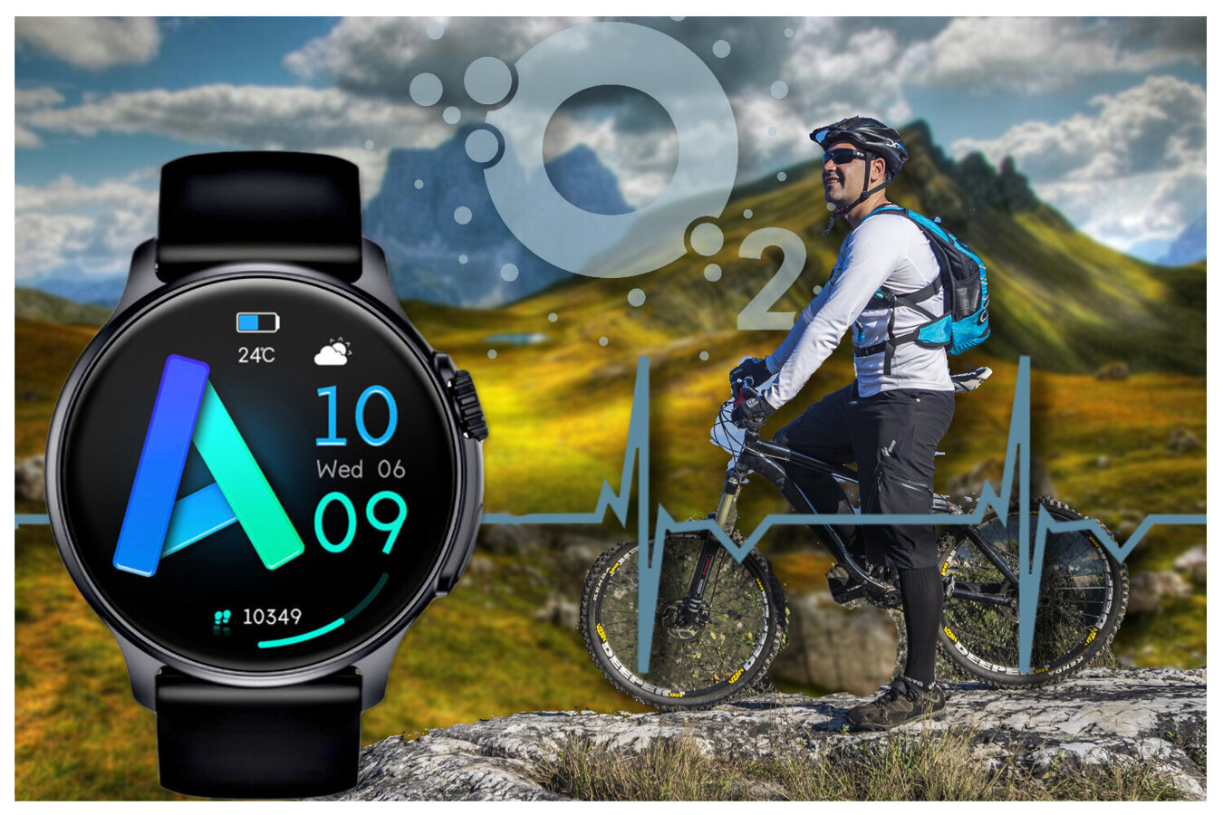 SMARTWATCH UNISEX Rubicon RNCF12 - BLUETOOTH CALL, WŁASNE TARCZE (sr056a)