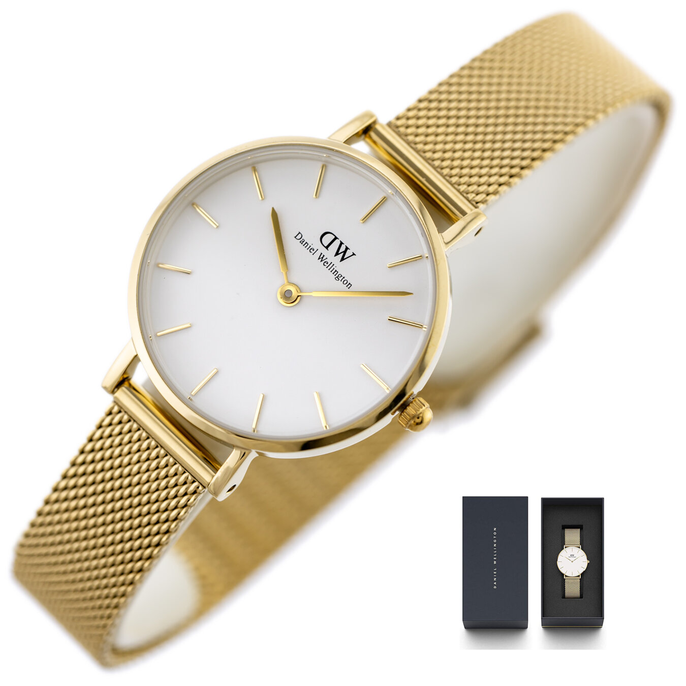 ZEGAREK DAMSKI DANIEL WELLINGTON DW00100350  - Petite Evergold 28mm