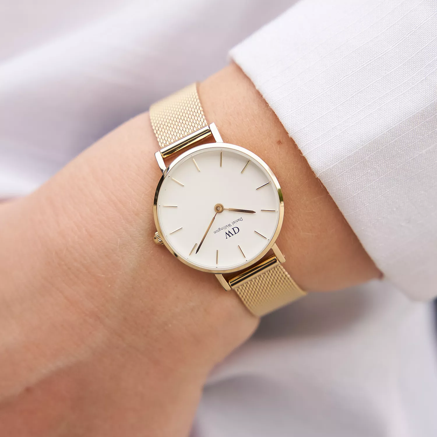 ZEGAREK DAMSKI DANIEL WELLINGTON DW00100350  - Petite Evergold 28mm