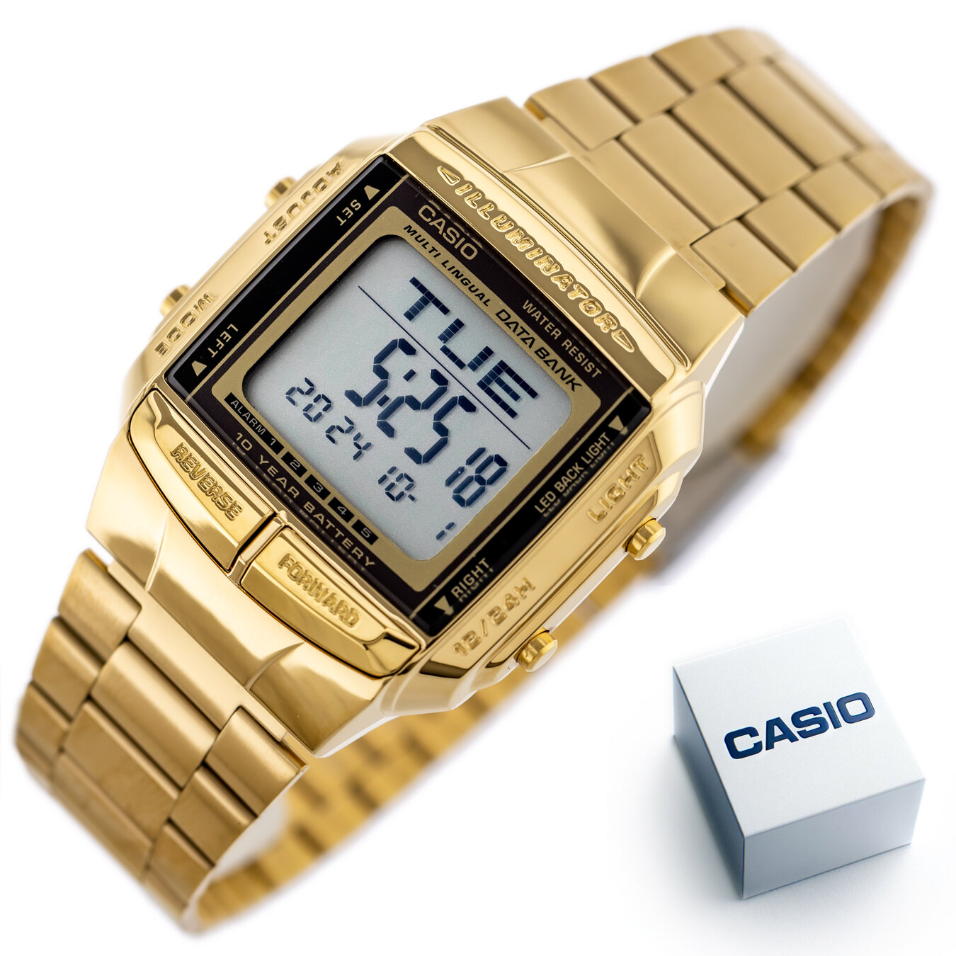 ZEGAREK MĘSKI CASIO DATABANK DB-360G-9ADF (zd161b) + BOX