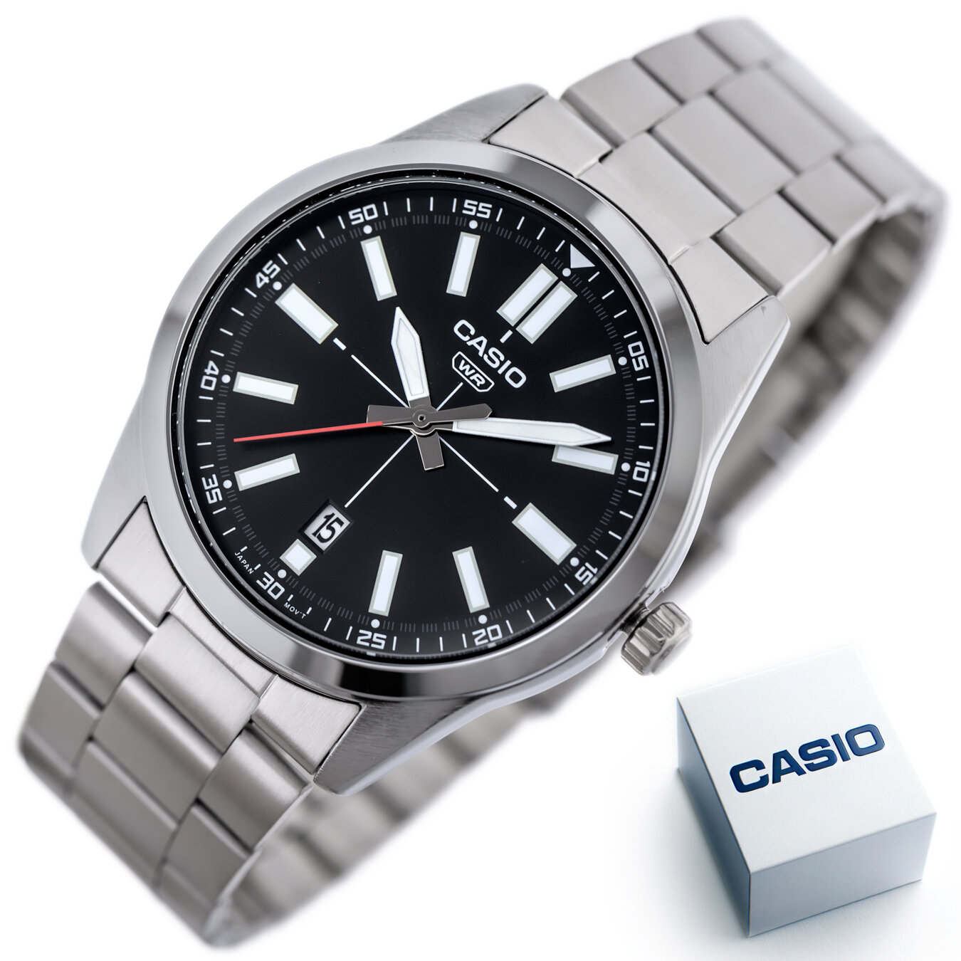 ZEGAREK MĘSKI CASIO MTP-VD02D-1E (zd217b) + BOX