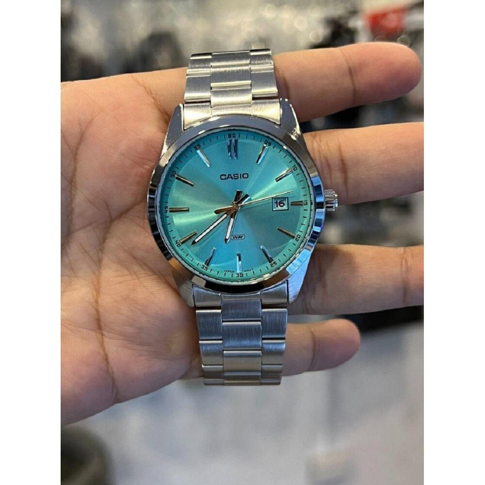 ZEGAREK MĘSKI CASIO TIFFANY BLUE MTP-VD03D-2A3 + BOX