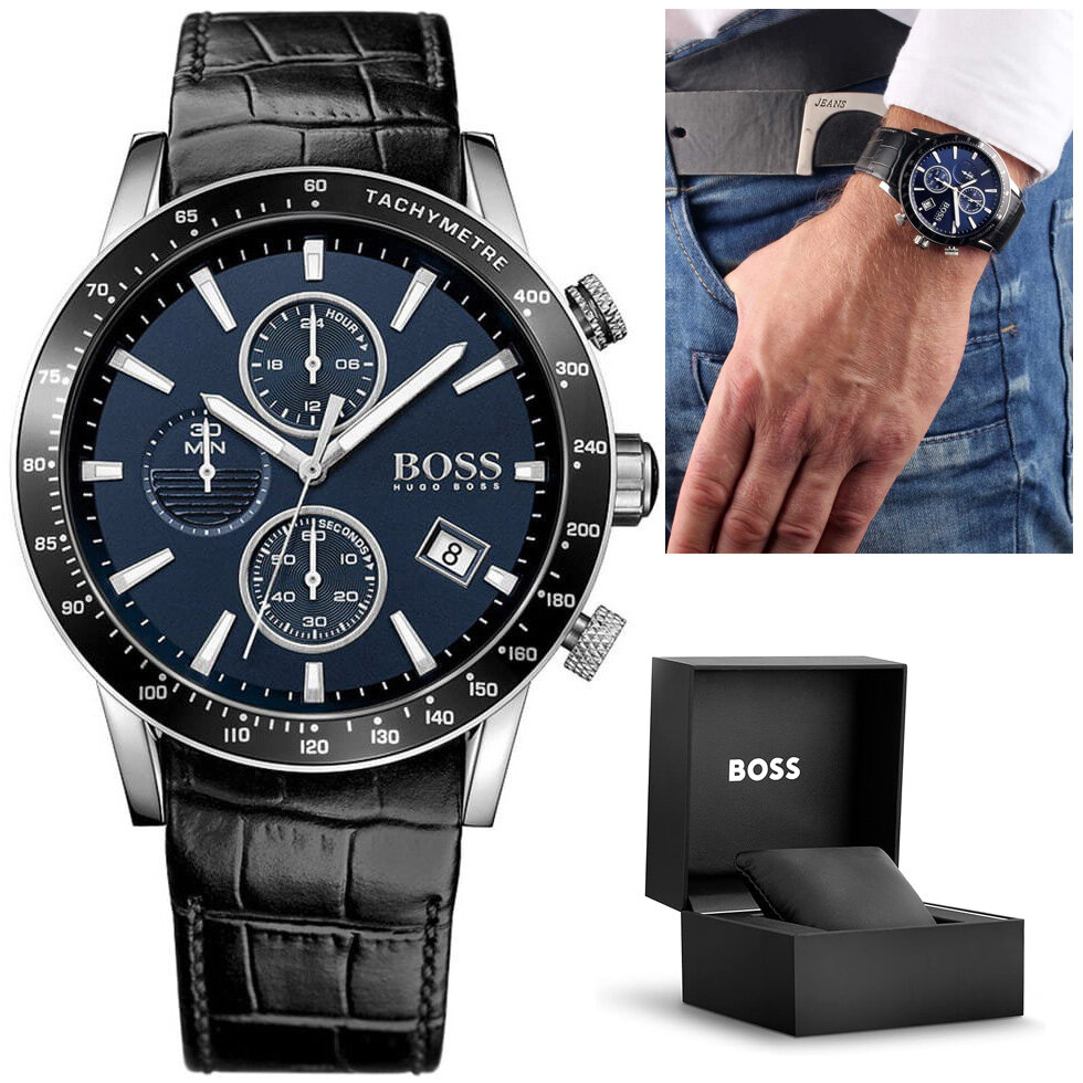 ZEGAREK MĘSKI HUGO BOSS 1513391 - RAFALE (zh013d) + BOX