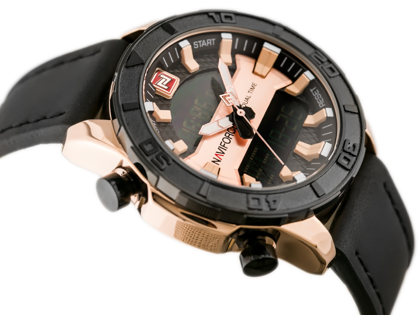 ZEGAREK MĘSKI NAVIFORCE - NF9114 (zn046d) - black/rosegold