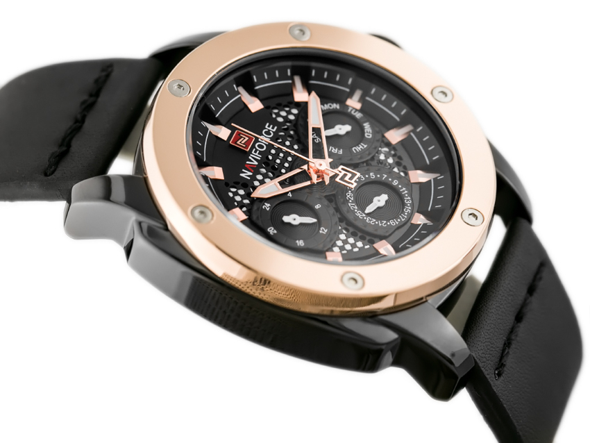 ZEGAREK MĘSKI NAVIFORCE - NF9116 (zn057b) - black/rosegold