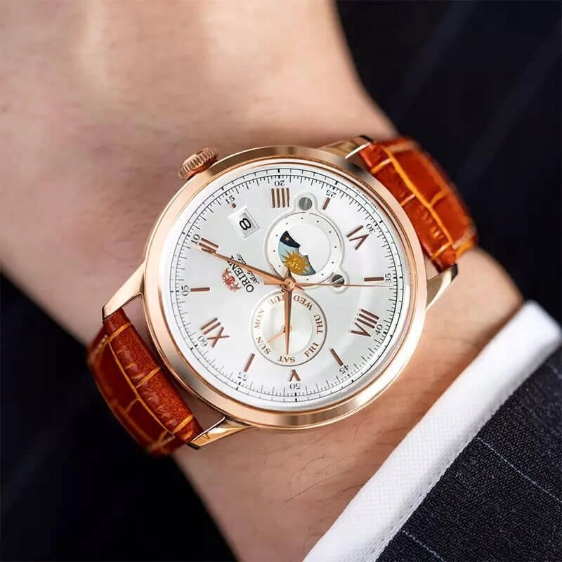 Zegarek Męski Orient Classic Sun & Moon RA-AK0801S30B + BOX