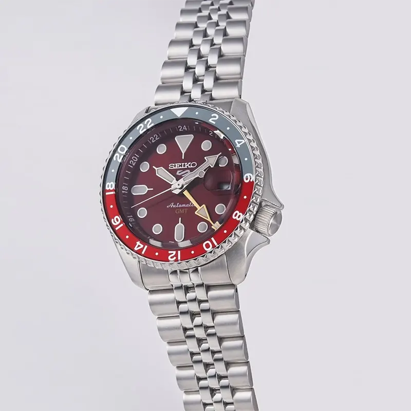 LIMITOWANY ZEGAREK MĘSKI SEIKO 5 SPORTS  SSK031K1 GMT AUTOMAT WR100 + BOX