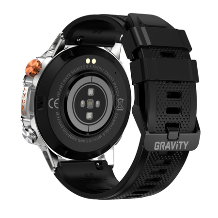 SMARTWATCH MĘSKI GRAVITY GT20-2 - AMOLED, DODATKOWY PASEK (sg024b)