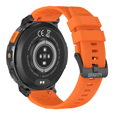 SMARTWATCH MĘSKI GRAVITY GT23-3 - LATARKA, DODATKOWY PASEK  (sg031c)