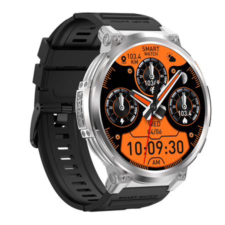 SMARTWATCH MĘSKI GRAVITY GT23-4 - LATARKA, DODATKOWY PASEK  (sg031d)